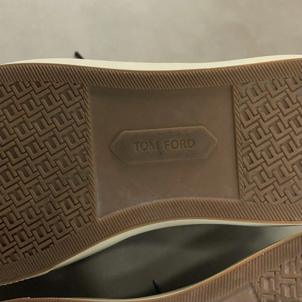 Tom Ford Camo Cambridge Hi Taupe Black Camouflage‎ Sneakers Men's Size 8.5